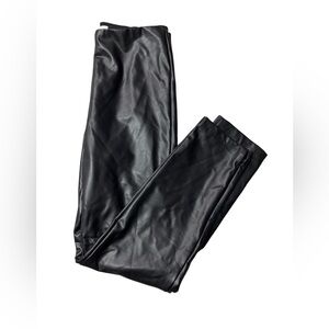 Zara Youth Girls Faux Leather Pants with ankle zipper size 13-14 like new